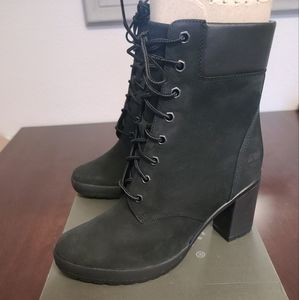 Womens Timberland Camdale 6 inch Heel Boot Black Nubuck Size 9.5 New